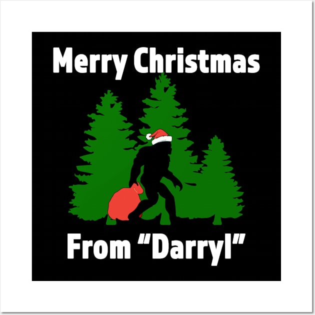 Merry Chiristmas From Daryl - Great Christmas Gift for the Believer - White Lettering & Multi Color Logo design3 Wall Art by RKP'sTees